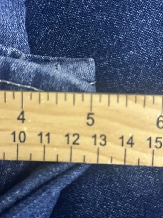 True Religion Women 30 Denim Blue Jean Pant USA Made Legging Tapered Slim Y2K - Picture 10 of 16